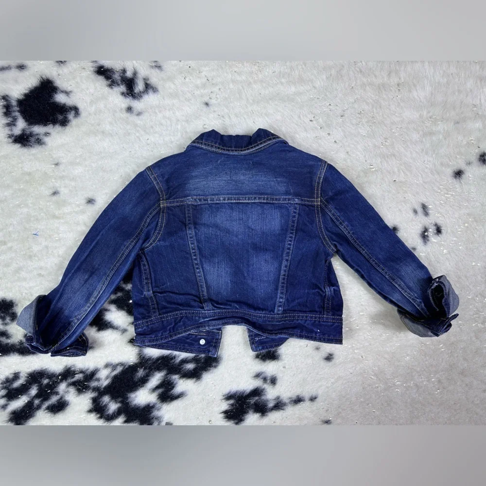 Jeans By Buffalo Girl’s Dark Wash Long Sleeve Button Up Denim Jacket Size 7